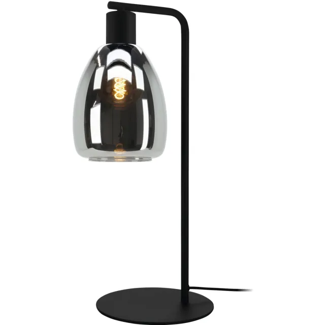 EGLO Chelvey Tafellamp - E27 - 50,5 cm - Rookglas Zwart;Zwart-Transparant;