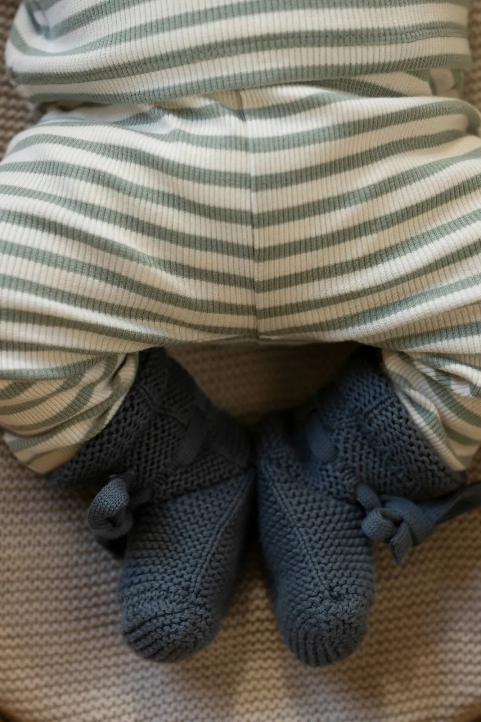 Noppies baby gestreepte babybroek groen ecru, foto 7