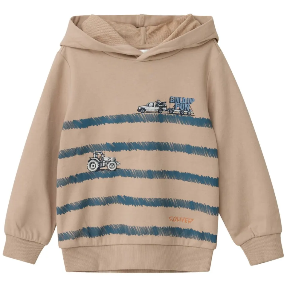 S.Oliver hoodie met print - beige/blauw, foto 2