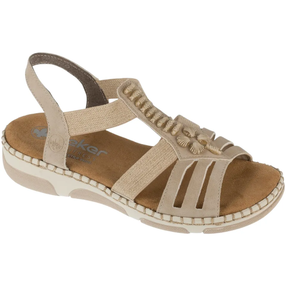 Rieker 66201 sandalen beige, foto 2