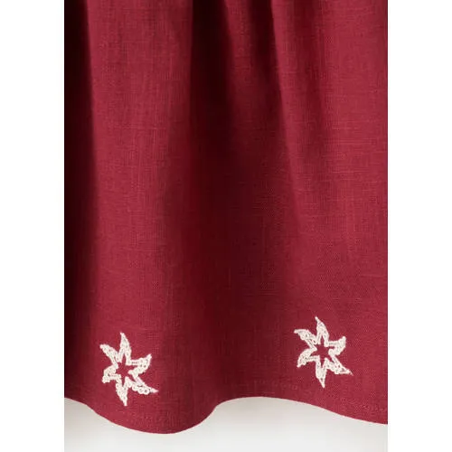 Mango Kids korte rok met borduursels rood, foto 6