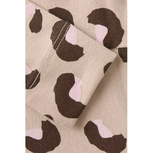 NAME IT BABY katoenen slim fit gebreide babybroek met print beige, foto 2