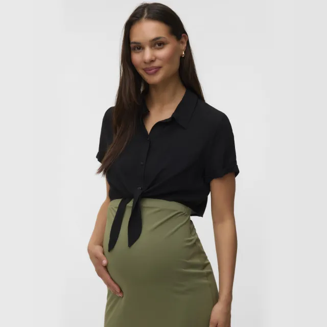 Mamalicious zwangerschaps- en voedingsblouse zwart