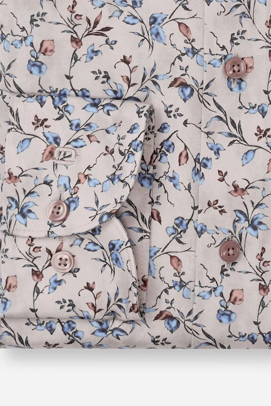Olymp slim fit overhemd met print - beige, foto 3