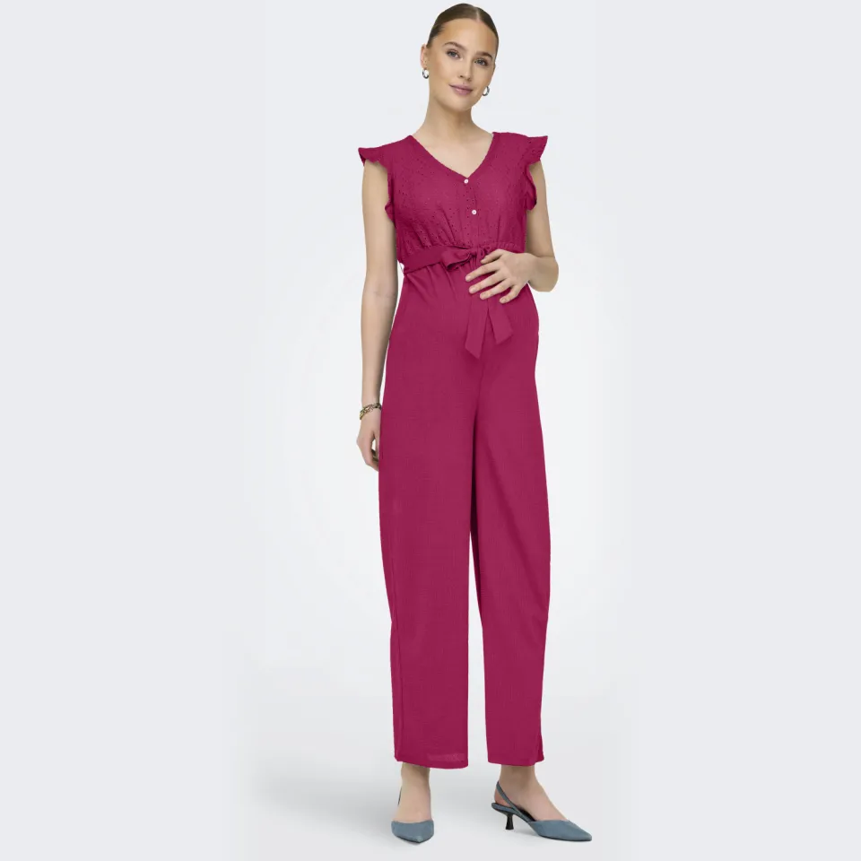 Only Maternity OLMELISA zwangerschapsjumpsuit fuchsia