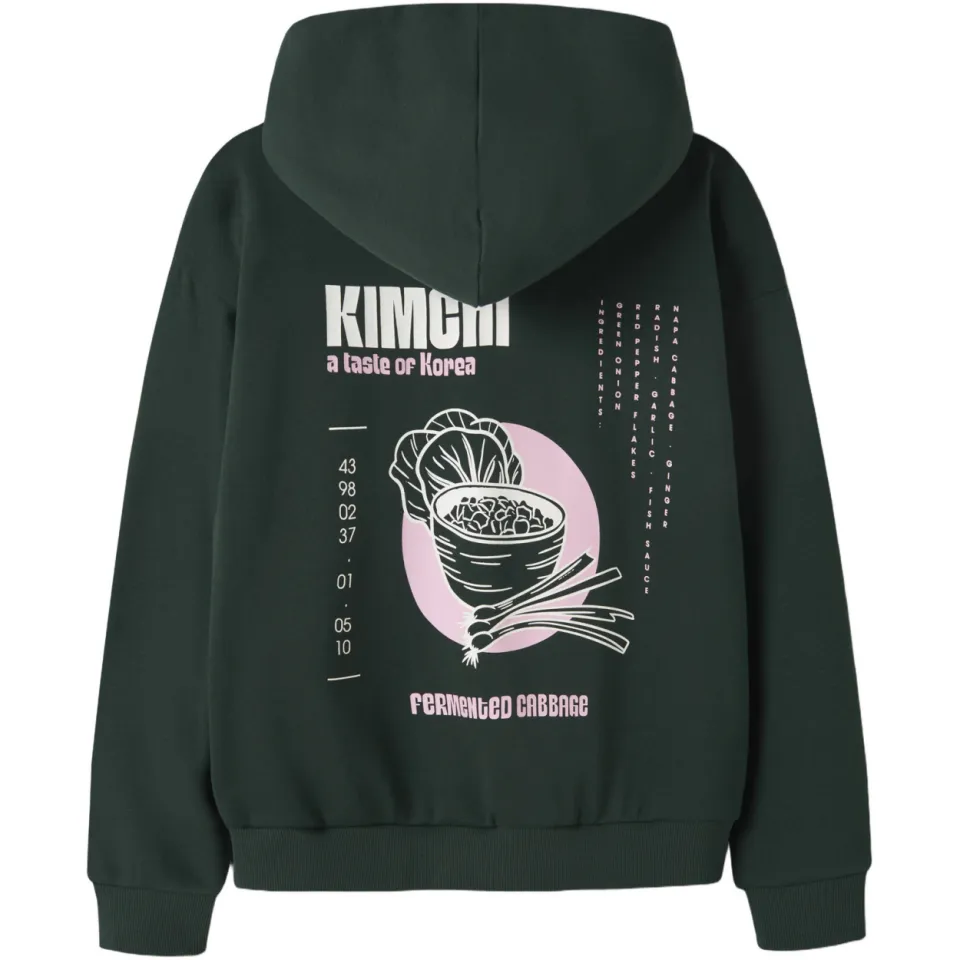 NAME IT KIDS sweater met backprint - donkergroen, foto 2
