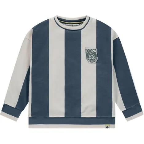 Stains&Stories gestreepte sweater blauw Streep