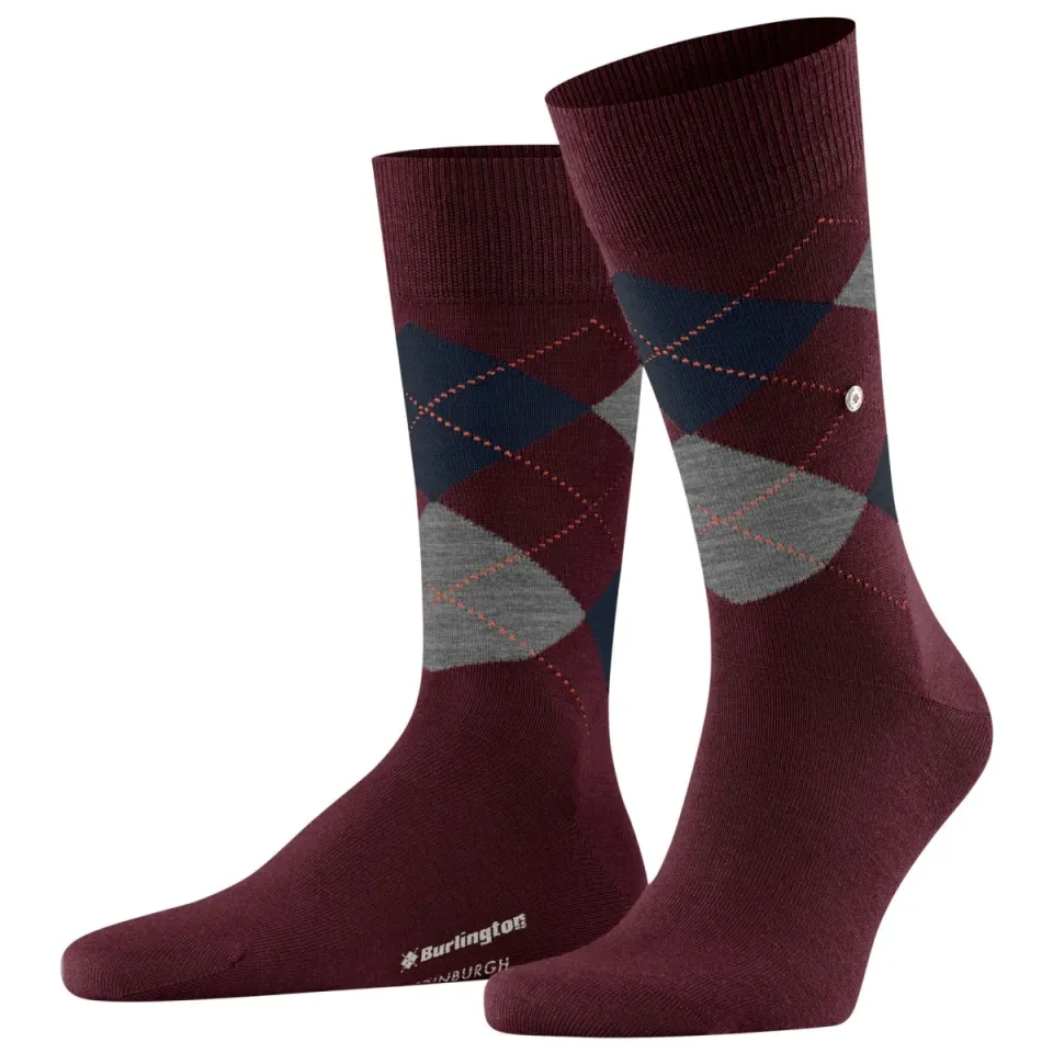 Burlington Edinburgh sokken rood