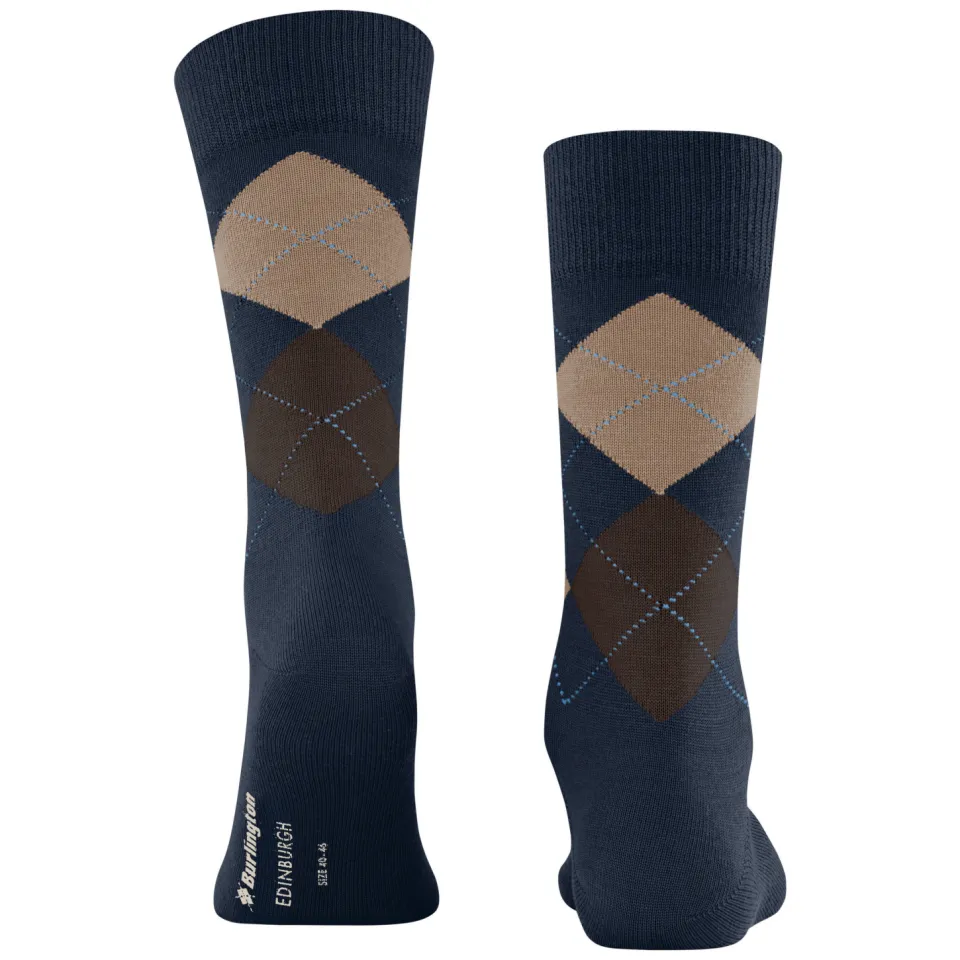 Burlington Edinburgh sokken donkerblauw blauw, foto 4
