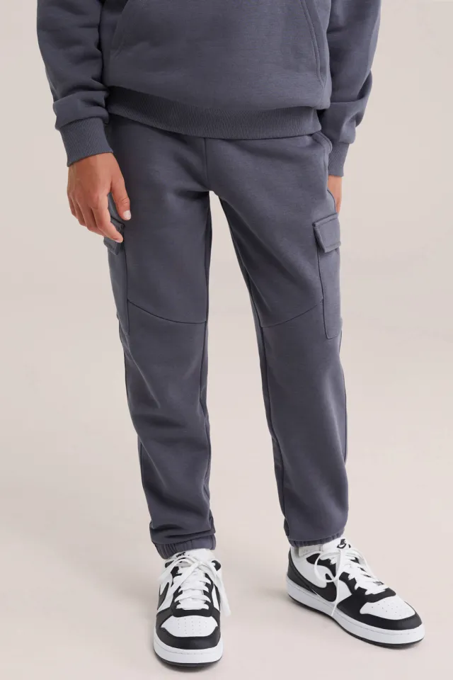 WE Fashion sweat joggingbroek antraciet, foto 3