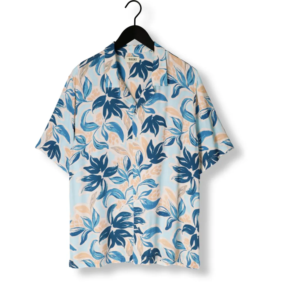 Shiwi Heren Overhemden Men Vic Short Sleeve Shirt Floral Leafs - Multi, foto 2