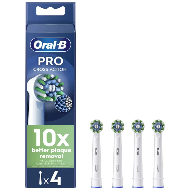 Oral-B Pro Cross Action opzetborstels - wit - 4 stuks