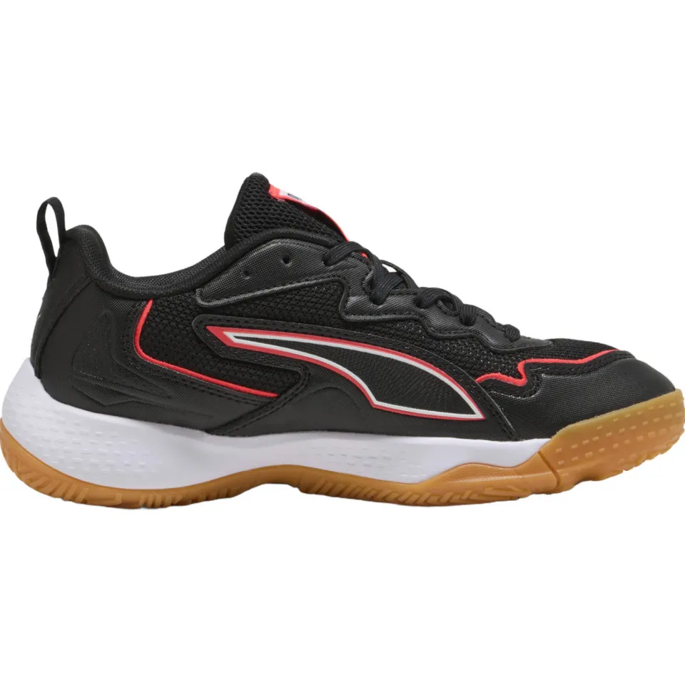 Puma Solarflash junior imitatieleren voetbalschoenen - zwart/rood