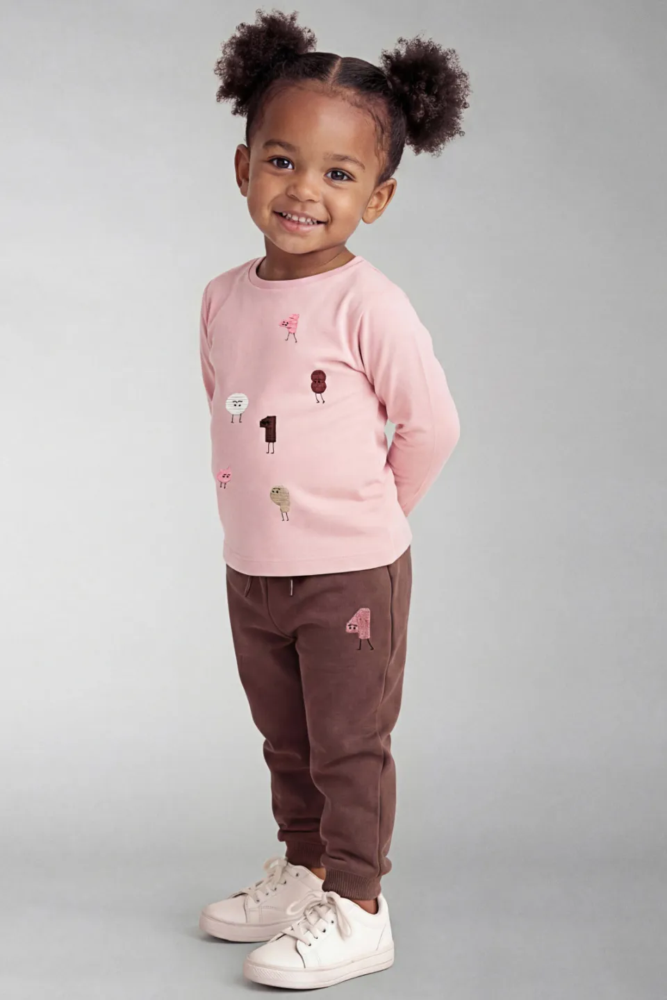 NAME IT longsleeve met print lichtroze