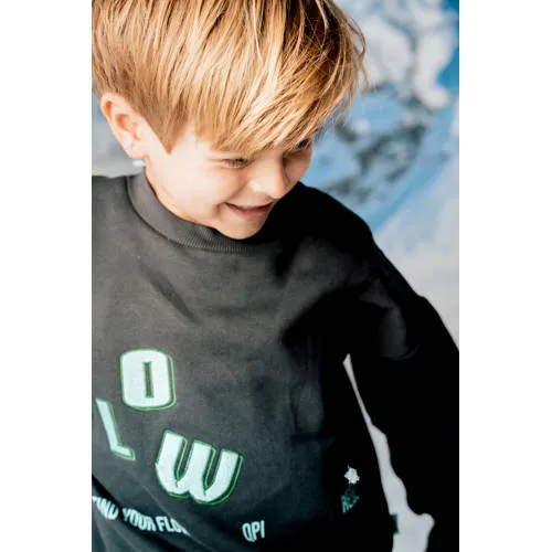 QPI sweater met tekst - antraciet, foto 6