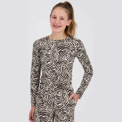 Raizzed longsleeve met print bruin, foto 2