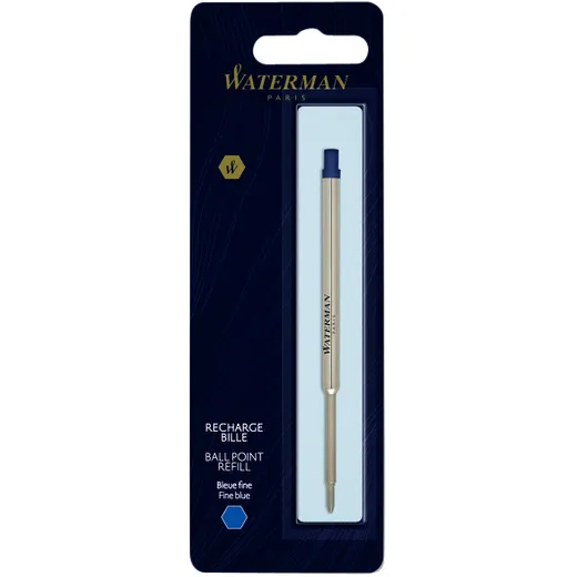 Balpenvulling waterman fijn blauw blister Stuk