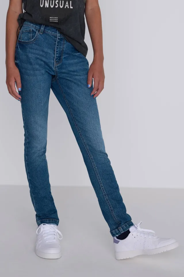 Coolcat Skinny Jeans Doris Medium Blauw Medium blauw denim
