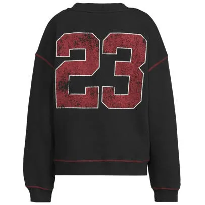Coolcat oversized fleece sweater met C logo Scott donkergrijs, foto 3