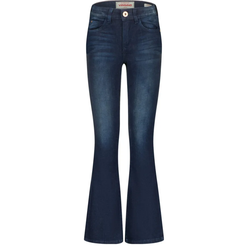 Vingino high waist flared jeans dark blue denim, foto 2