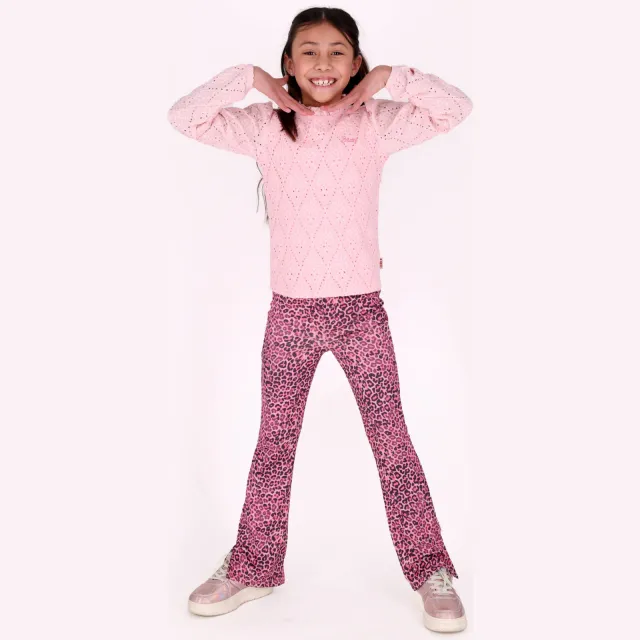 B.Nosy flared legging panterprint roze Roze/paars