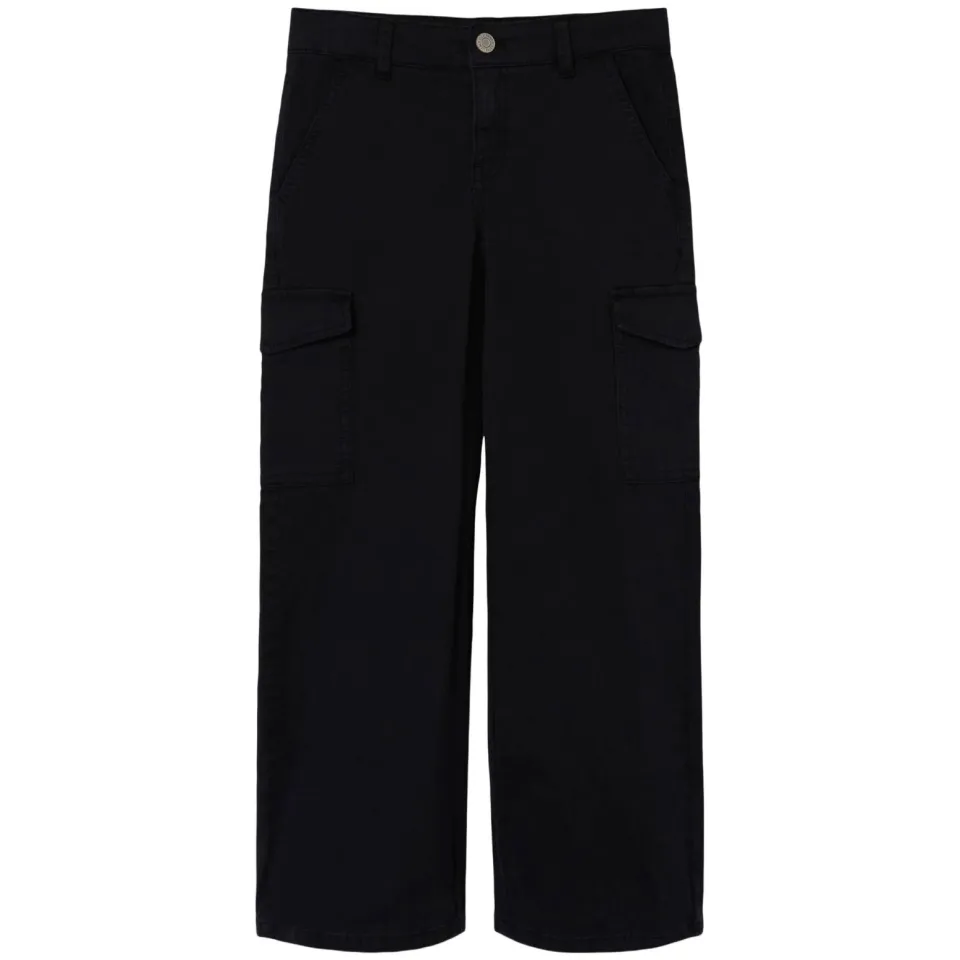 NAME IT NKFROSE wide leg cargobroek zwart, foto 2