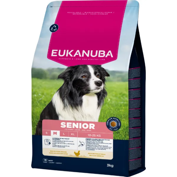Eukanuba Life Care Dog Senior Medium kip hondenvoer 15 kg