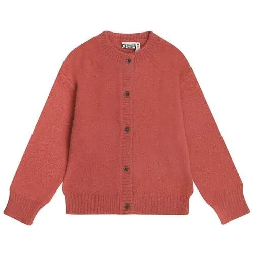 Tumble 'n Dry gebreid vest met lurex - oudroze Meisjes Polyamide Ronde hals