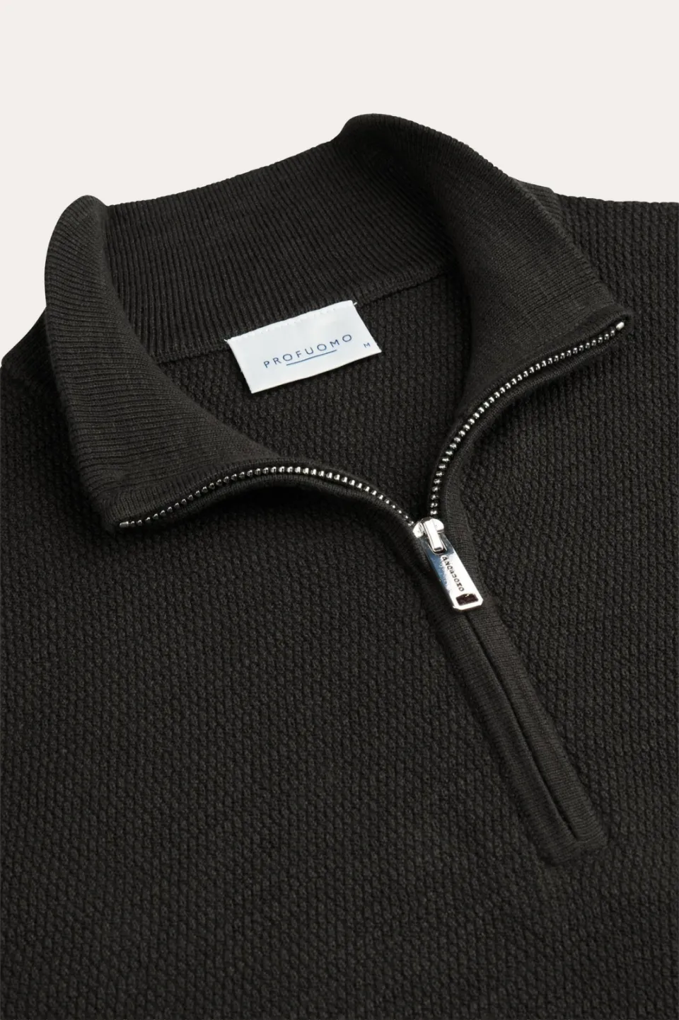 Profuomo katoenen regular fit trui - donkerbruin, foto 3