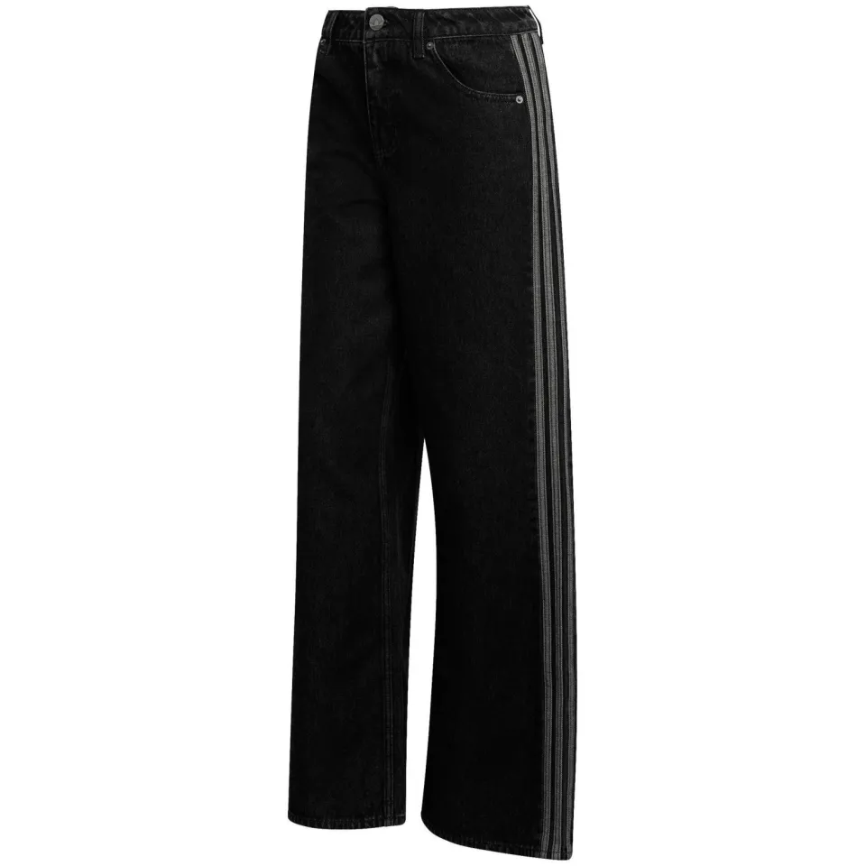 Adidas Originals regular waist loose fit jeans - zwart, foto 2