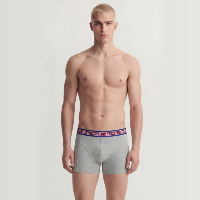 Jack & Jones Oliver Trunks boxershorts grijs groen blauw 5-pack Grijs/groen/blauw