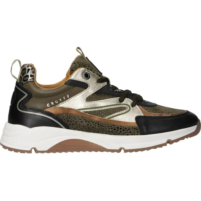 Cruyff Madina sneakers kaki Kaki/zwart/goud