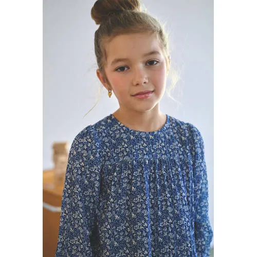 Nono Tinne gebloemde blousetop blauw, foto 4