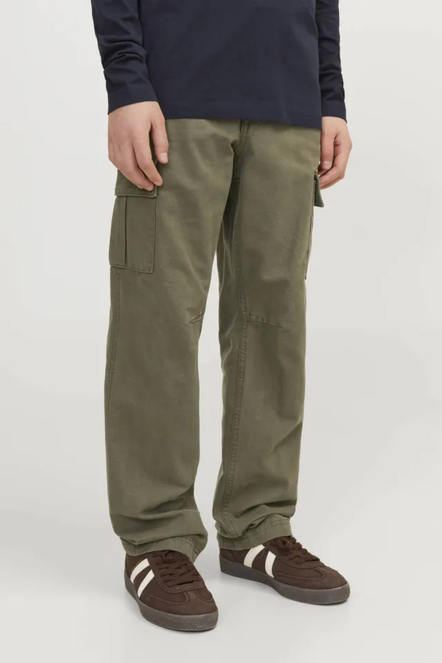 Jack & Jones Junior relaxed cargobroek olijfgroen, foto 4