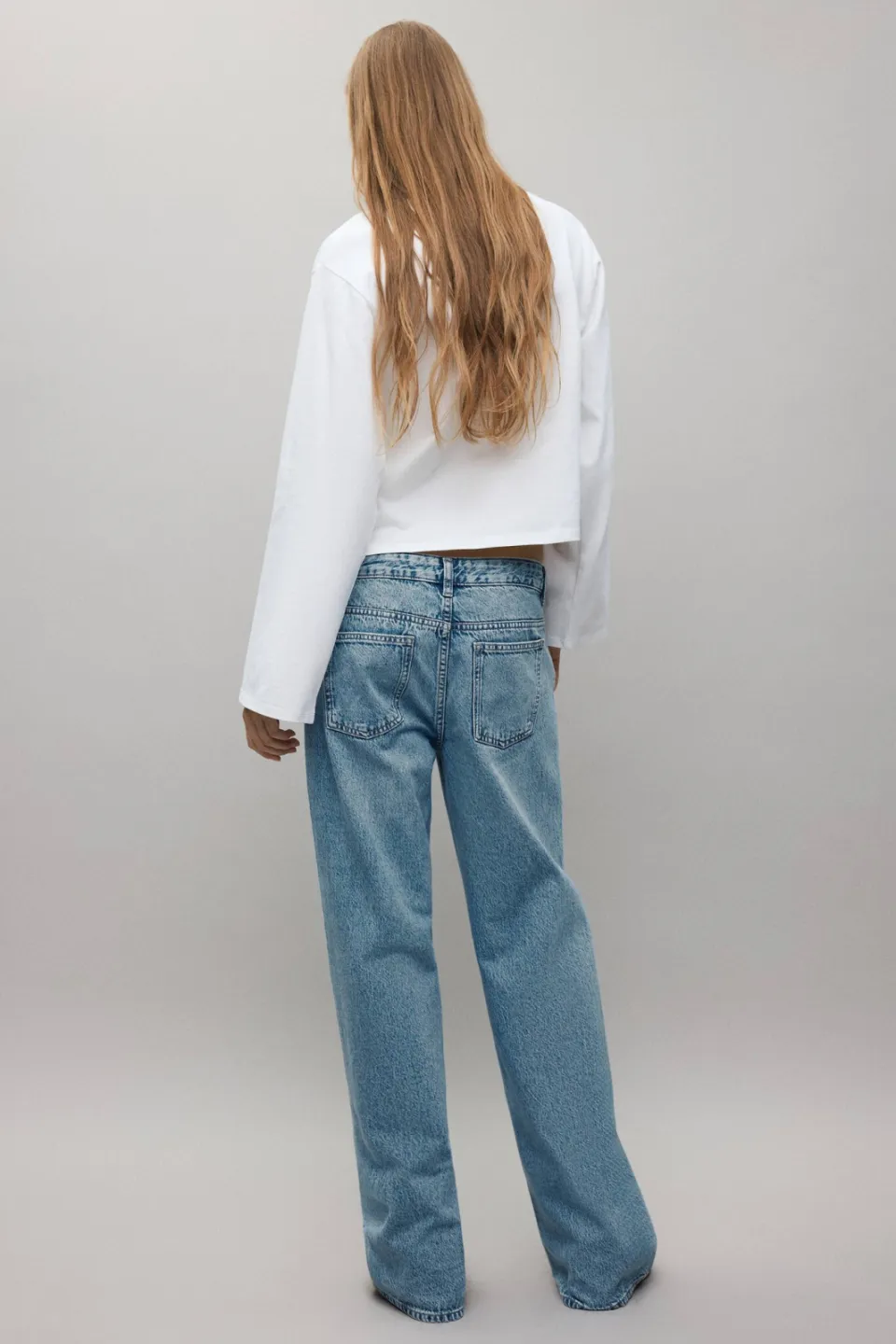 Mango TEEN wide leg jeans - light blue, foto 4