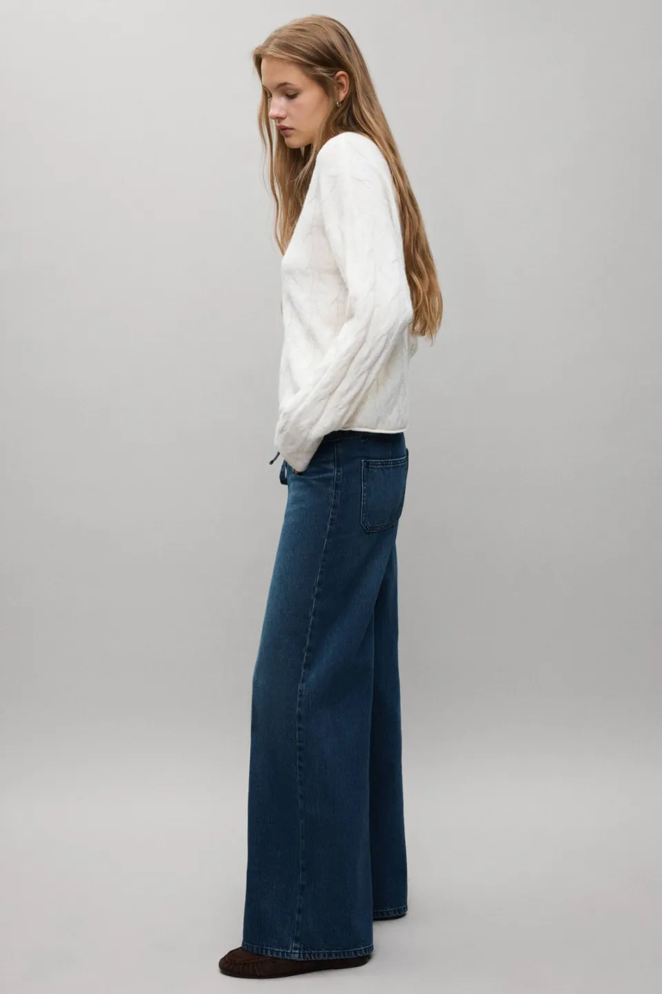 Mango TEEN straight leg jeans - donkerblauw denim, foto 4