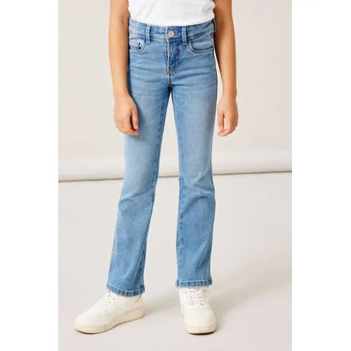 NAME IT KIDS bootcut fit jeans NKFPOLLY medium blue denim, foto 4