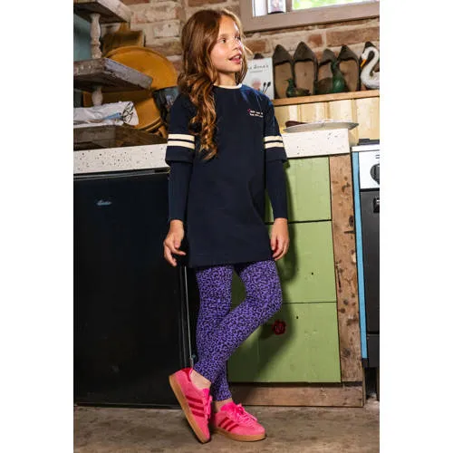 LOOXS little skinny legging met panterprint paars, foto 4