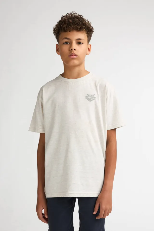 Petrol Industries T-shirt wit melange