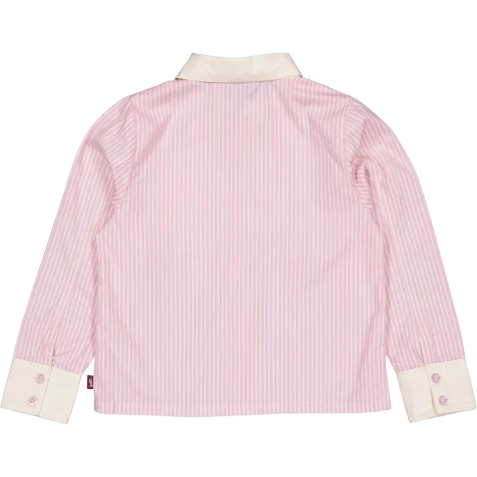 QPI gestreepte blouse lichtroze, foto 3