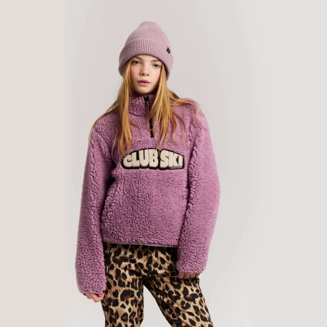 Protest rechtvallende teddy sweater met tekst - lila