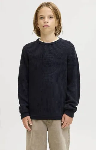 Jack & Jones JUNIOR trui donkerblauw grof gebreid, foto 2