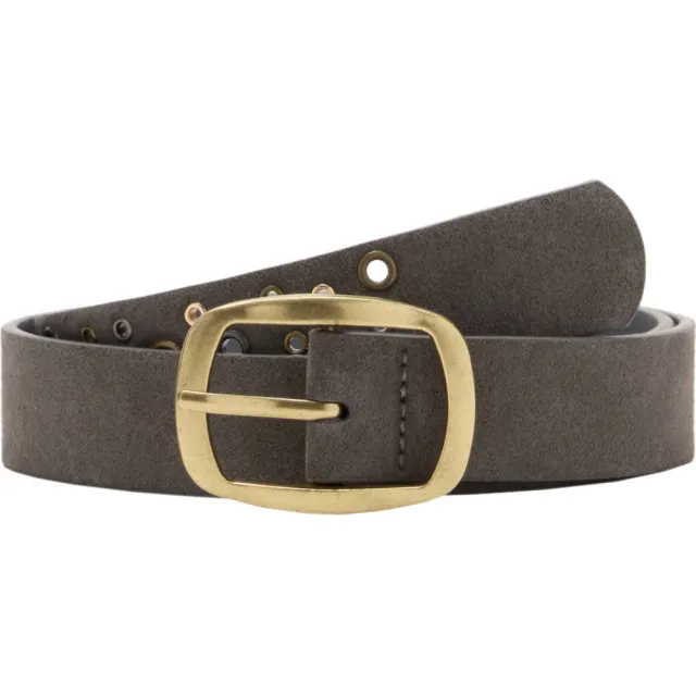 Mango Teen leren riem taupe
