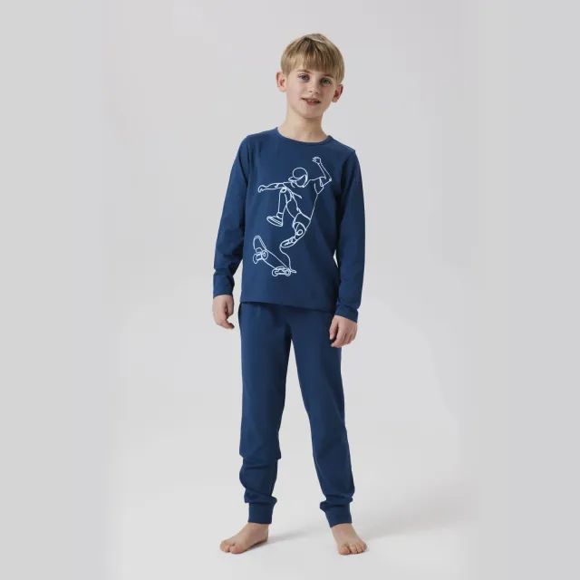 NAME IT Kids Titan Skater pyjama donkerblauw