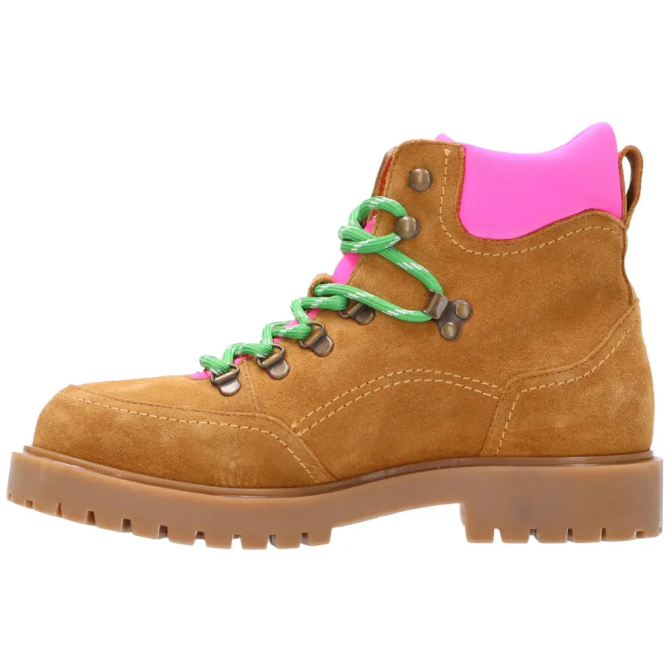 Scotch & Soda Toby suède veterboots met profielzool - beige/roze, foto 4