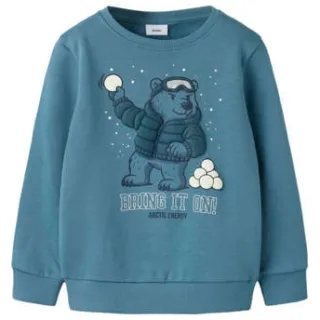 GUPPY MINI sweater met print - blauw Printopdruk