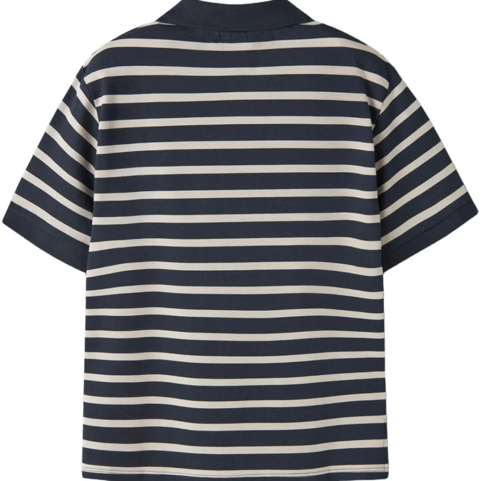 NAME IT KIDS gestreepte polo donkerblauw/wit, foto 3