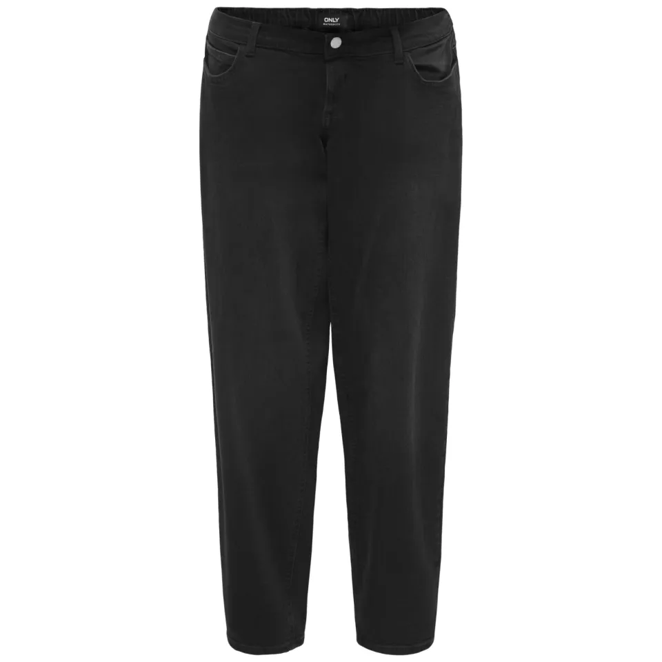 Only MATERNITY Olmluma low waist zwangerschaps straight leg jeans black denim, foto 2