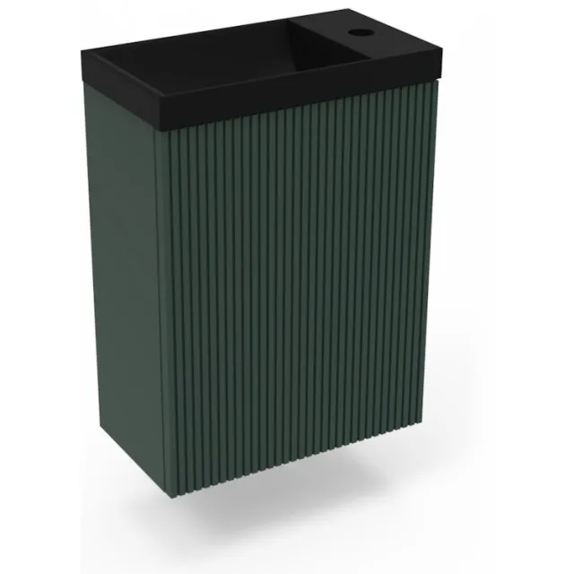 Arcqua Fonteinkast Highland Green Arcqua Ridge 40x55x28 cm Incl. Fontein Mat Zwart Zonder Overloop