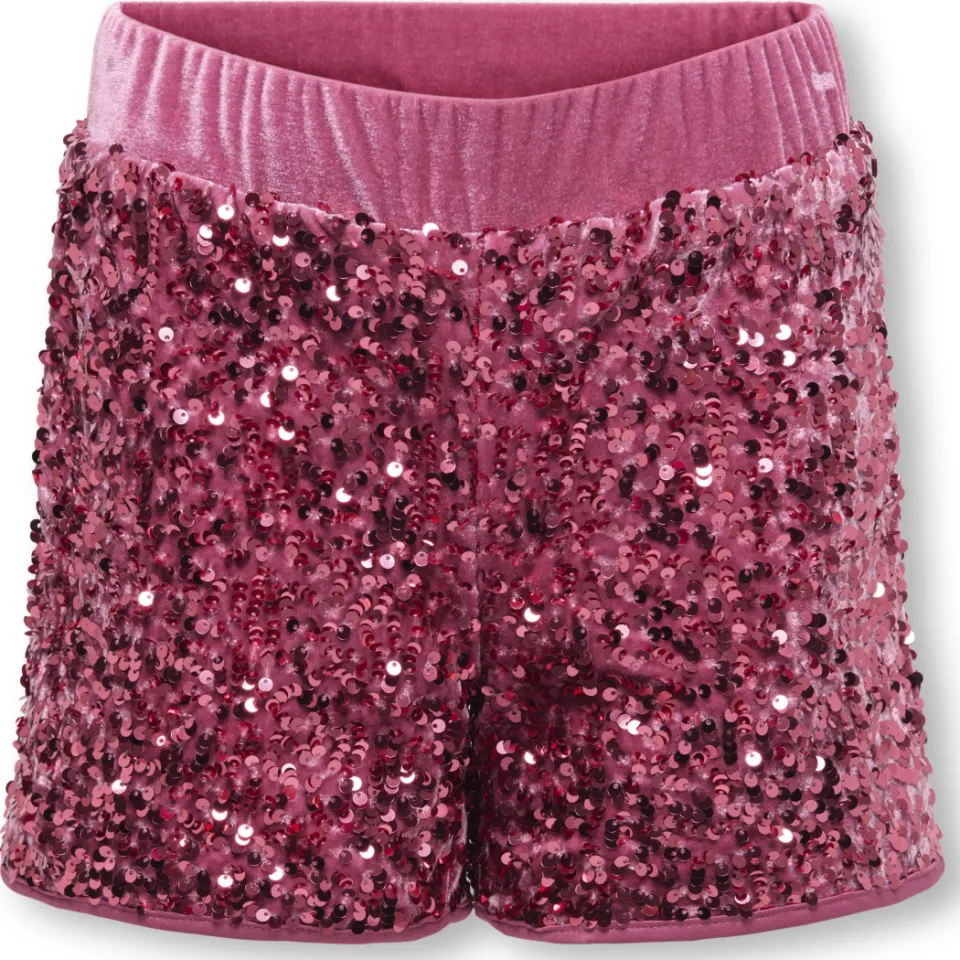 Only korte broek met pailletten donkerroze, foto 2
